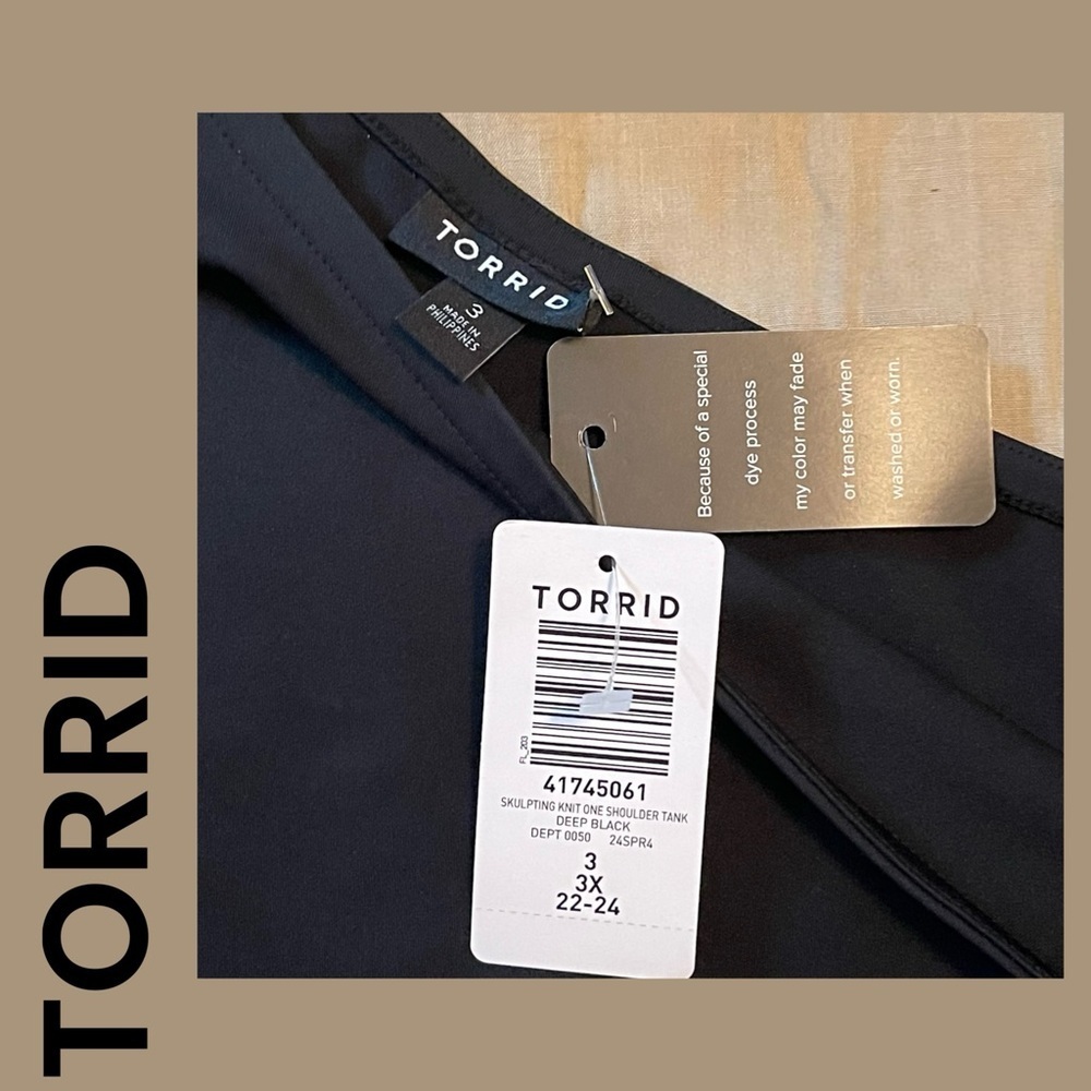 Torrid Sculpting Knit One Shoulder Tank in 3X 22/24 NWT - Picture 11 of 17